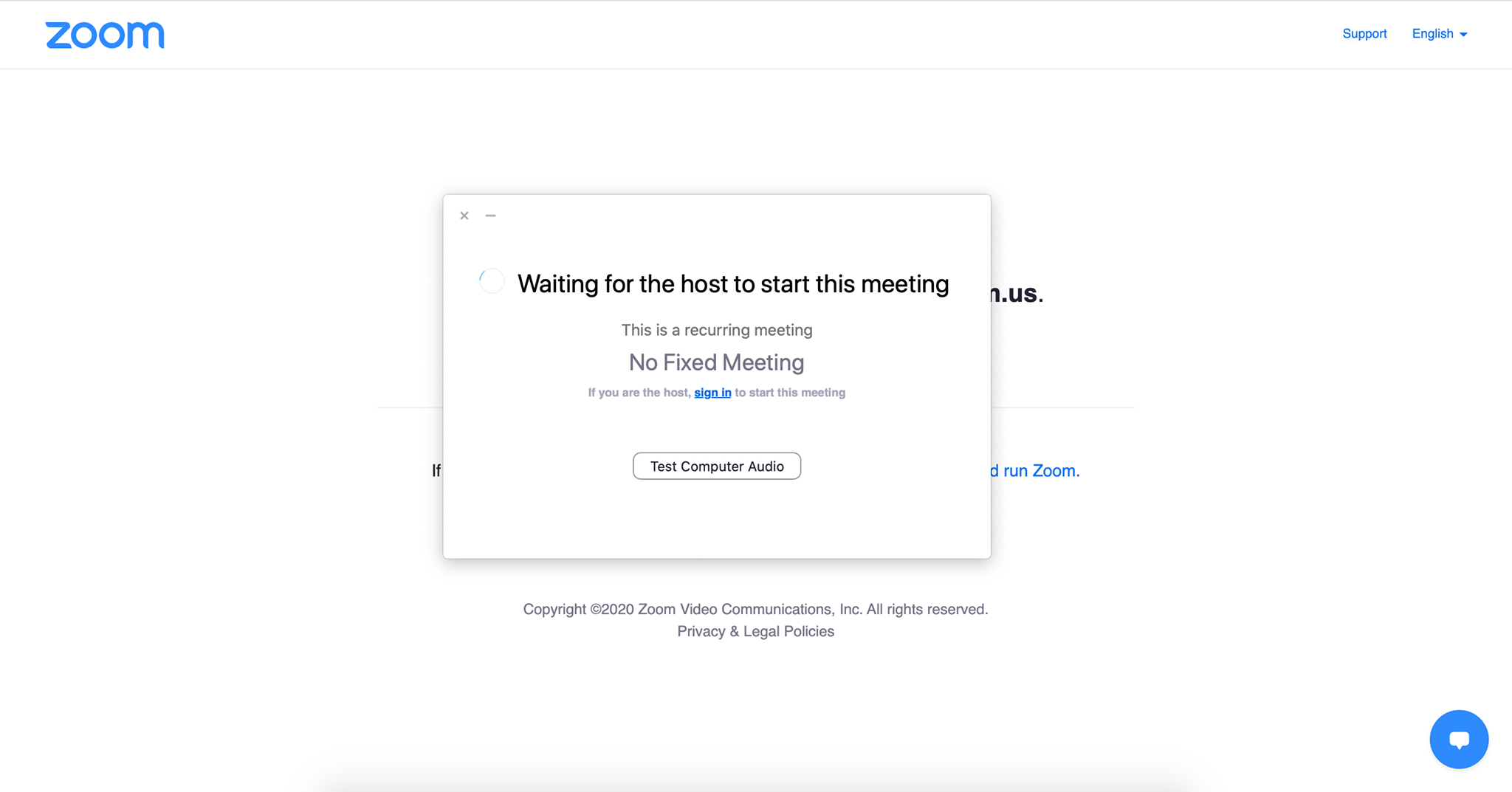 Fixed Meeting Waiting